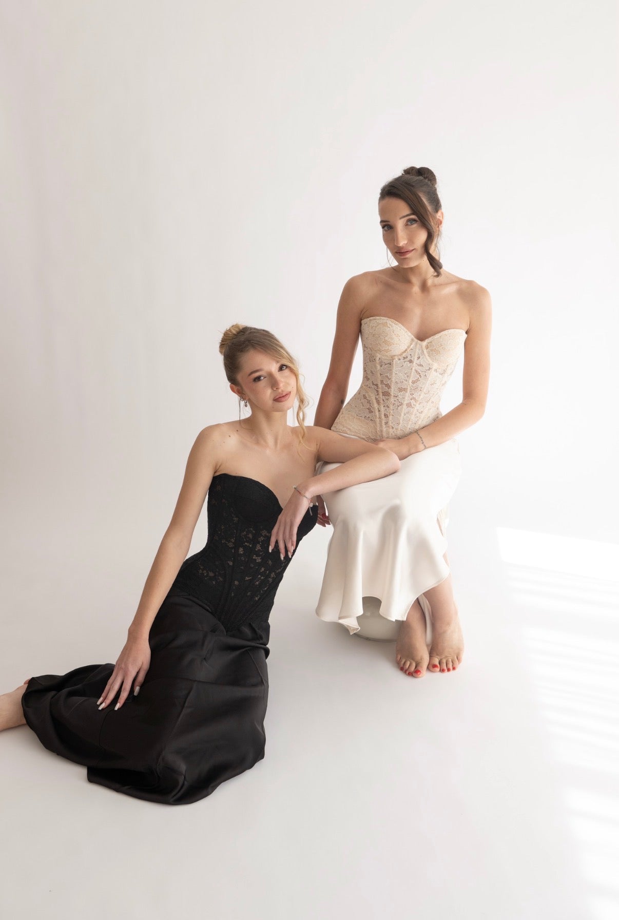 Bustier in Pizzo | Nero Opaco