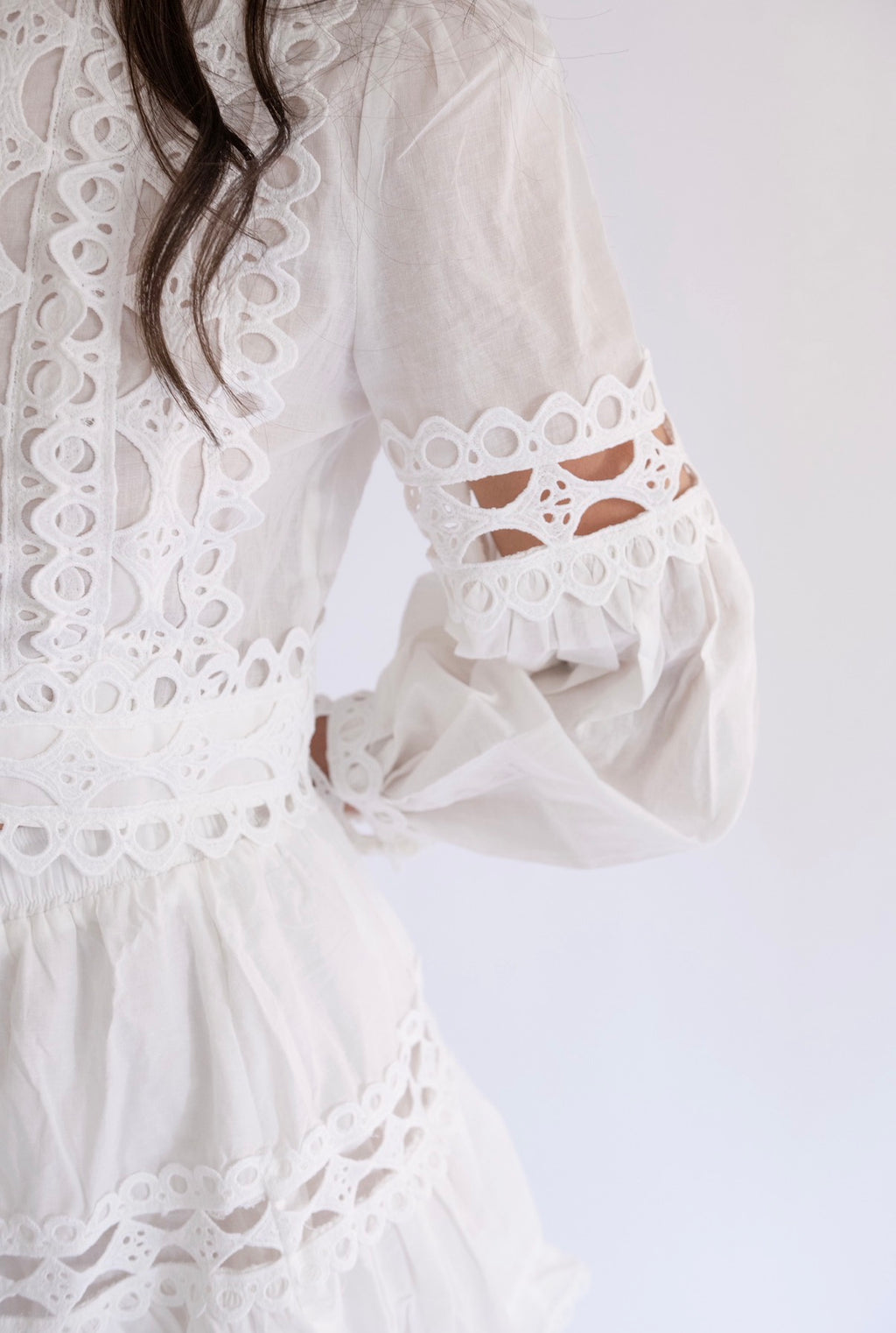 Set Due Pezzi Sangallo "Isabel" | Bianco