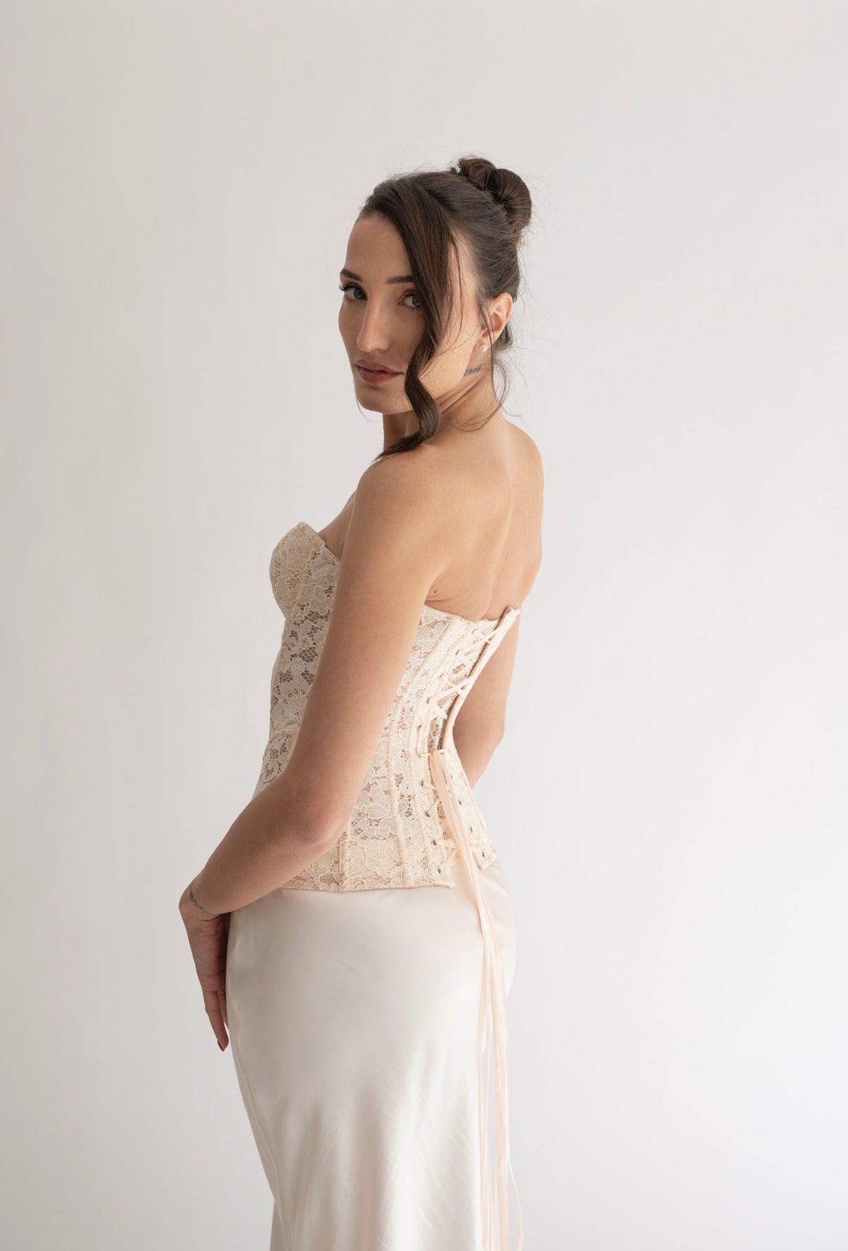 Bustier in Pizzo | Crema Perla
