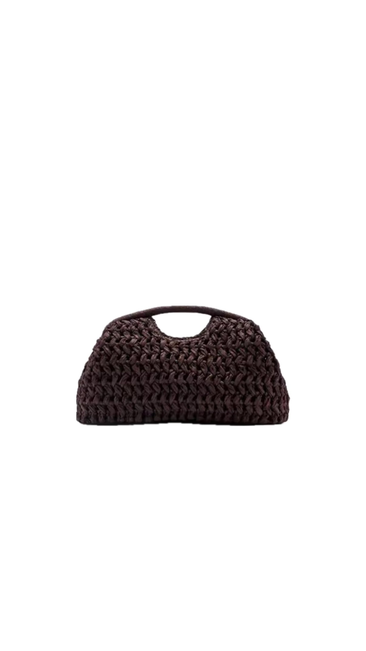 Borsa Clutch in Rafia | Caffè
