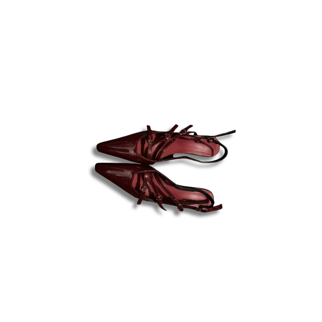 Décolleté Slingback in Vernice | Bordeaux