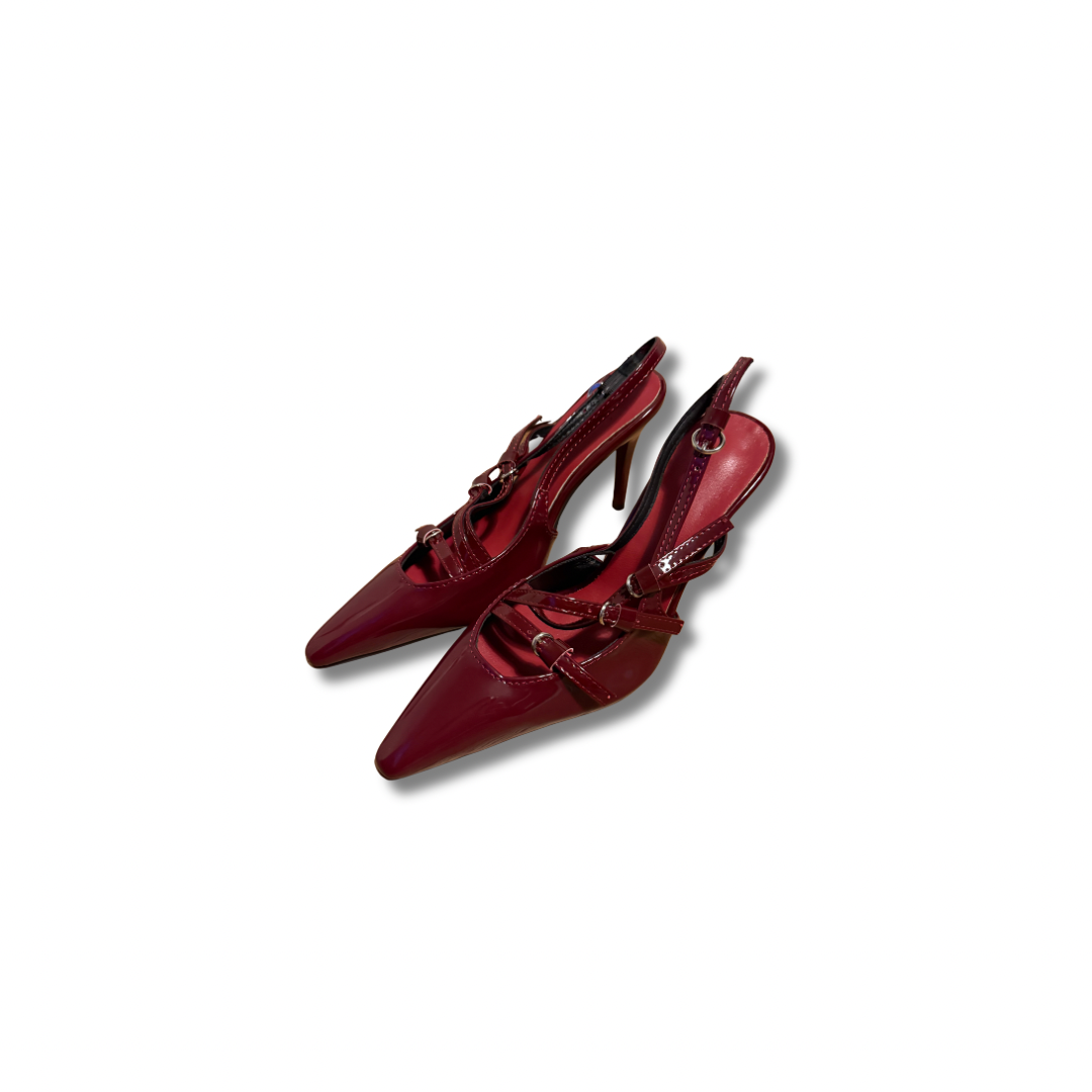 Décolleté Slingback in Vernice | Bordeaux